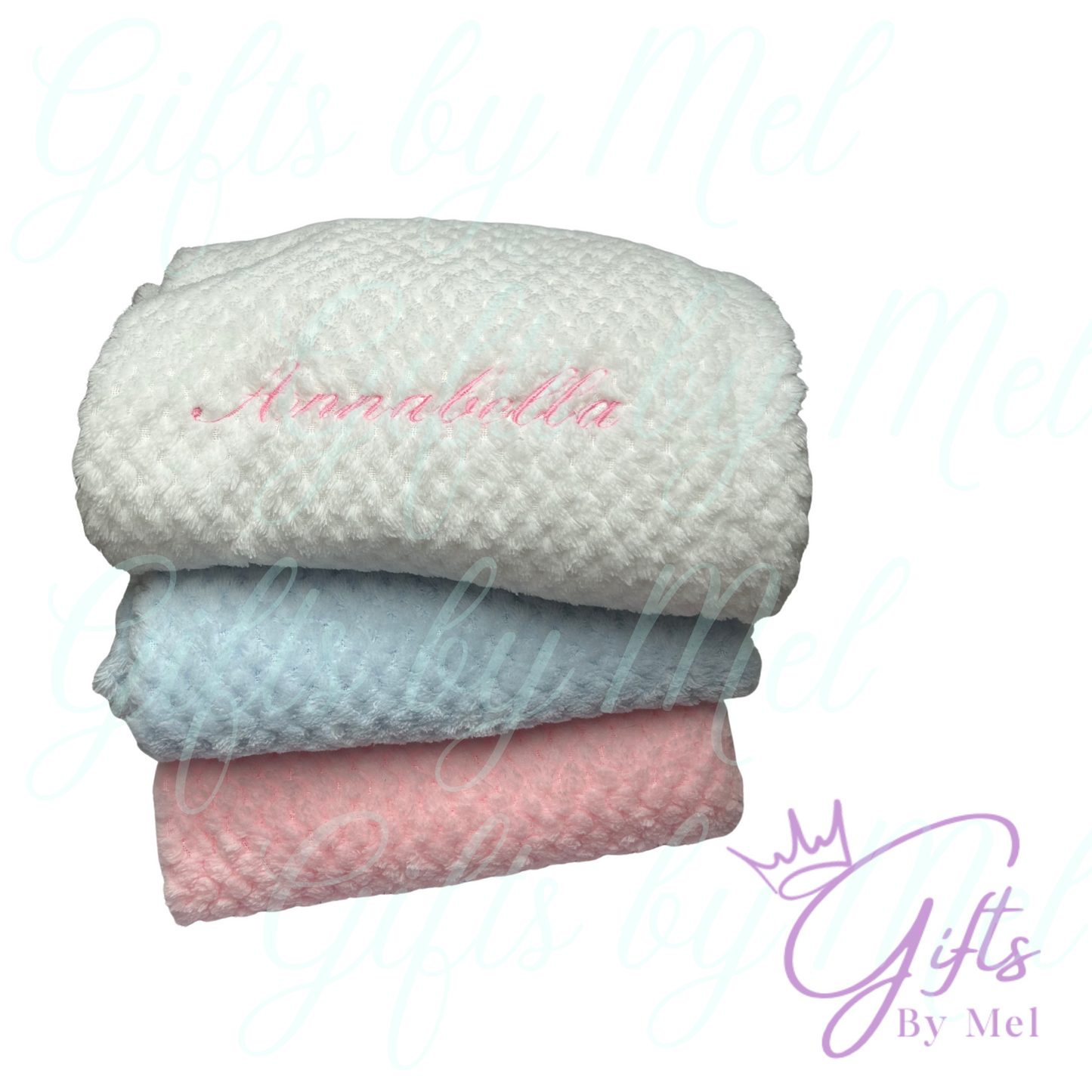 Baby personalised embroidered gift set