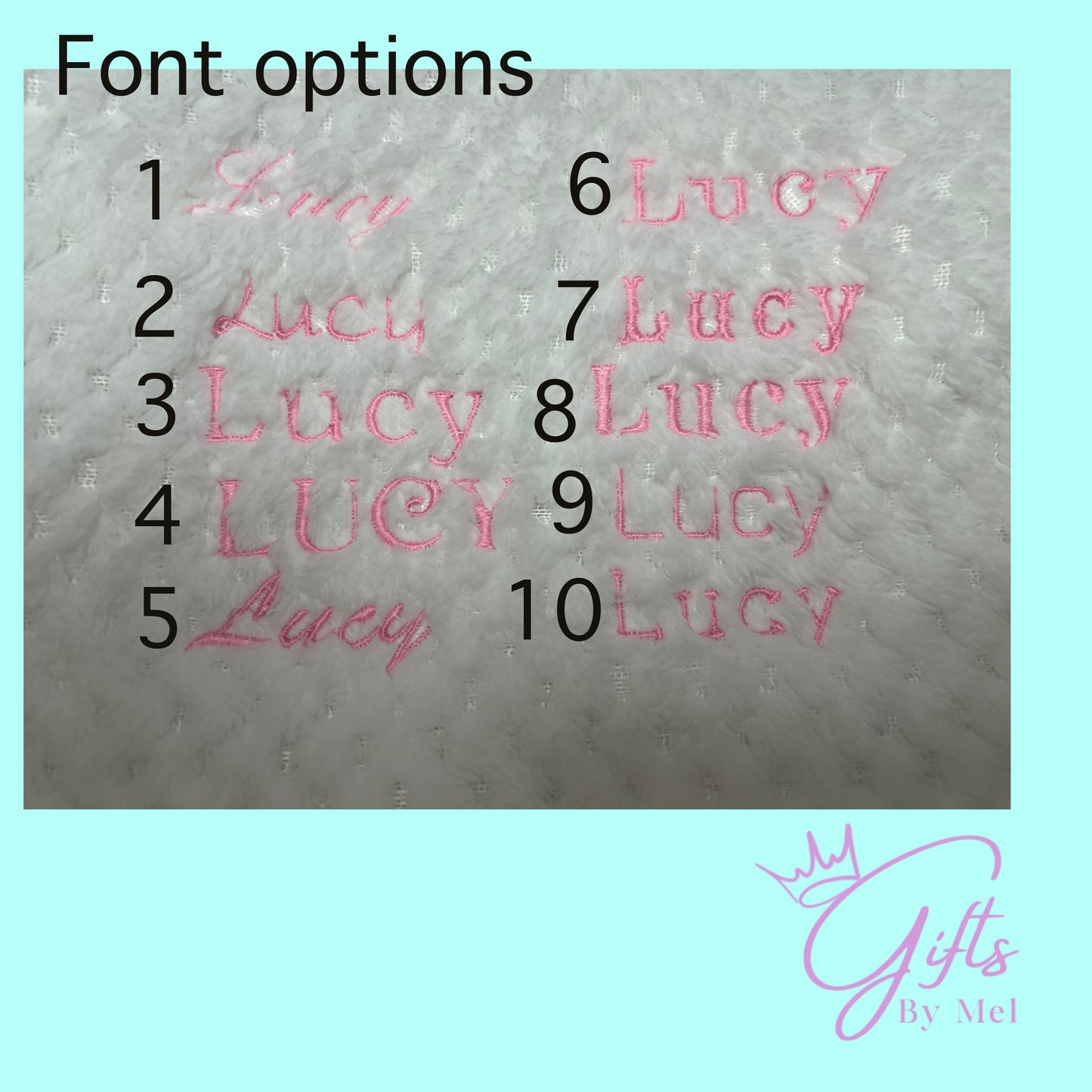 Beautiful knit embroidered gift blanket