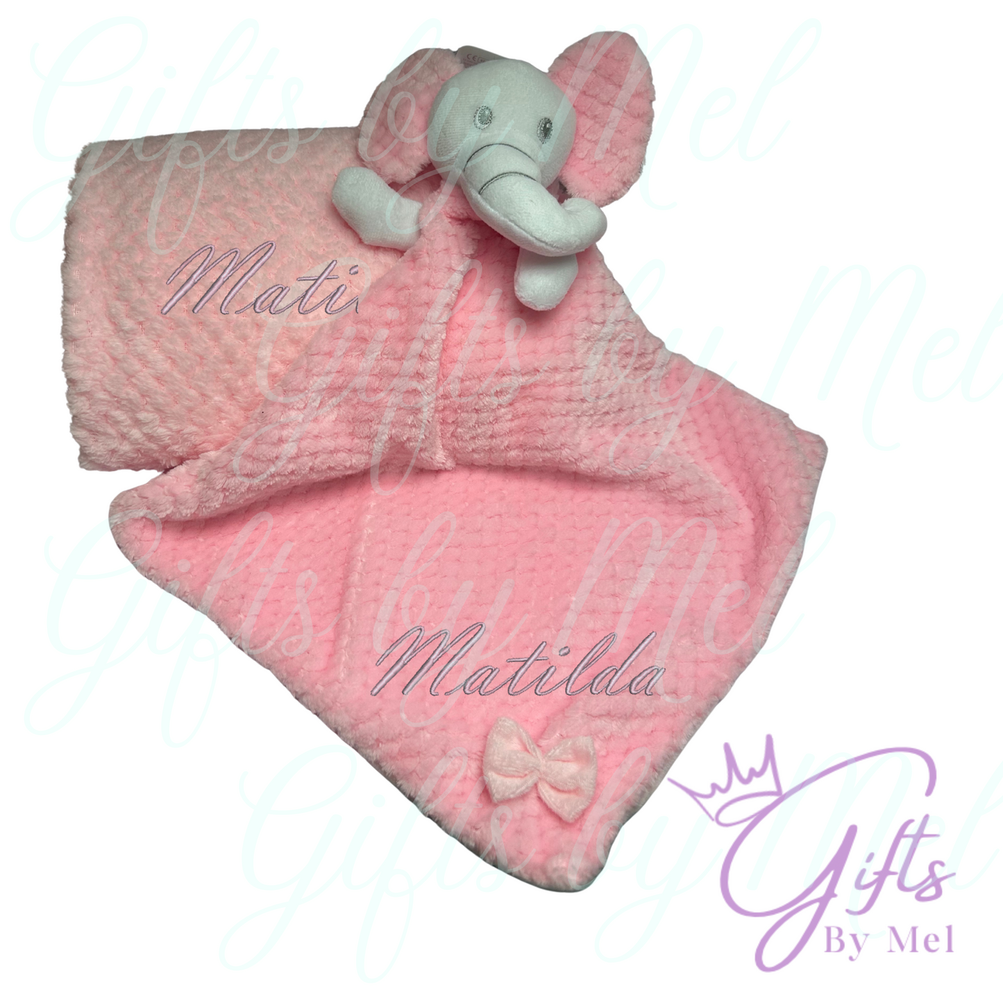 Baby personalised embroidered gift set