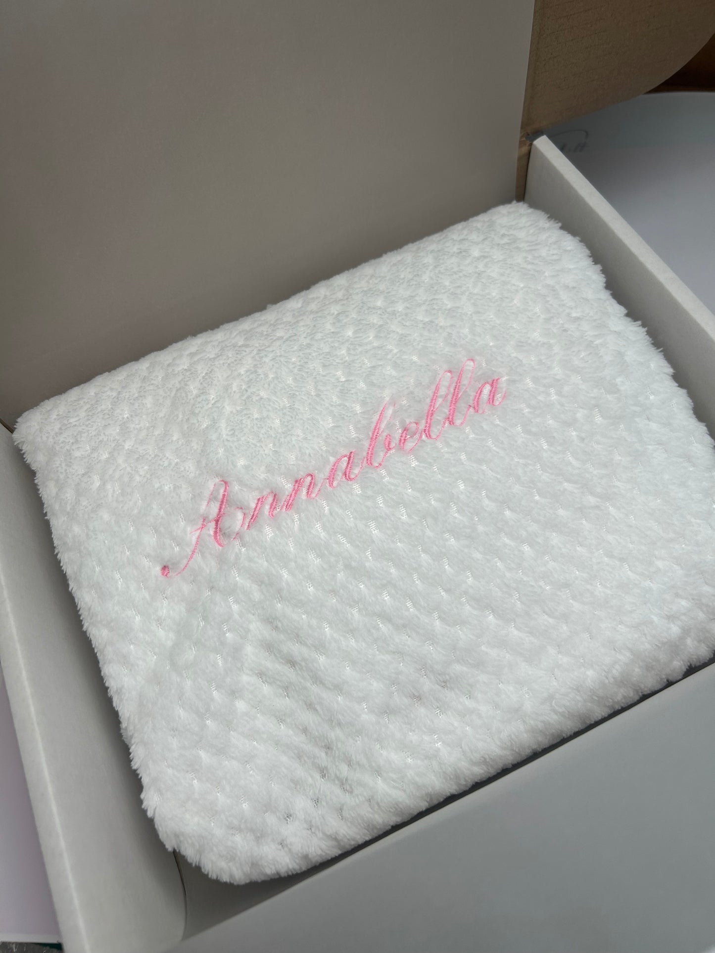 Baby personalised embroidered gift set